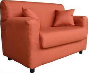 Divano 2 posti Arancio - tessuto sfoderabile 124 cm BOLOGNA