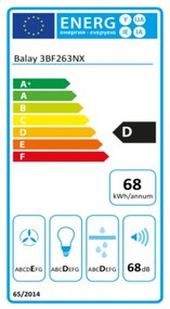 Cappa Classica Balay 3BF263NX 53 cm 300 m³/h 115W D Multicolore Antracite Acciaio