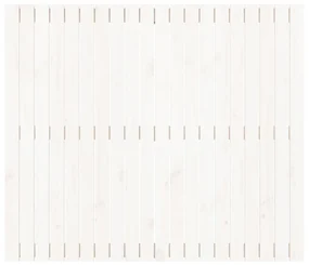 Testiera da parete bianca 127,5x3x110 cm legno massello di pino