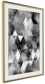 Poster  Abstract Diamonds  Cornice Quadri Cornice d'oro con passe-partout, Larghezza x Altezza Home decor 20x30