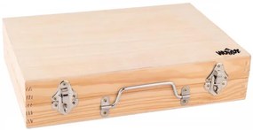 Utensili di metallo nella valigetta di legno