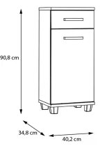 Mobile bagno VENOM bianco/rovere Artisan