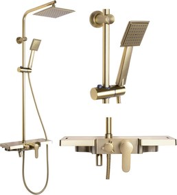 Set doccia Rea Bravo Brush Gold