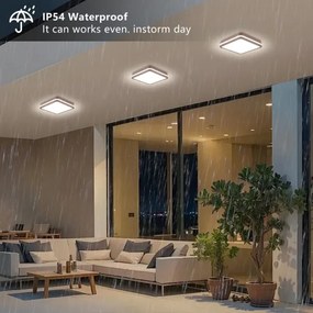 Brilagi-LED Lampada da esterno con sensore BENE LED/24W/230V 26x26 cm marrone IP54