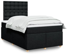 Giroletto A Molle Con Materasso Nero 120x190 Cm İn Tessuto /