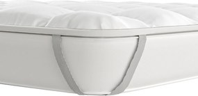 Topper Matrimoniale Trapuntato 300 gr/mq con Elastici Basic Bianco...