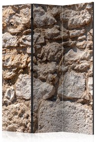 Paravento Castello di pietra (3-parti) - composizione su sfondo dai colori caldi