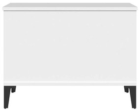 Tavolino da Salotto Bianco 60x44,5x45 cm in Legno Multistrato