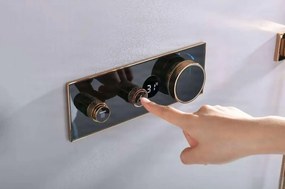 Sistema doccia termostatico a incasso ELITE EDITION BCS1603 con schermo, in più finiture tra cui nero e nero opaco — Nero — Due uscite