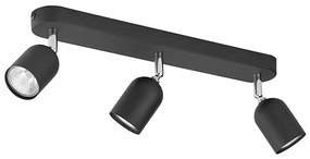 Faretto TOP 3xGU10/10W/230V nero