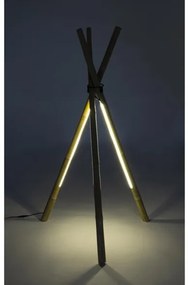 Piantana led treppiede altezza 109 cm in legno di bamboo Bizzotto