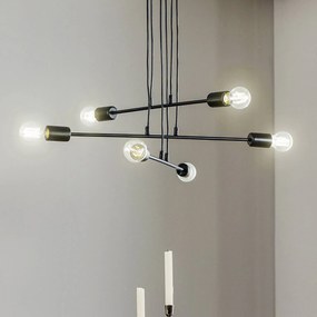 EMIBIG LIGHTING Lampada a sospensione Multipo 6, 6 luci, nero