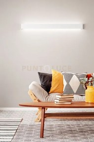 Applique in alluminio verniciato bianco way led 36w 3000k cri?80 22...