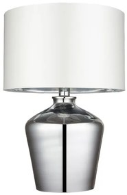 Endon 61198 - Lampada da tavolo WALDORF 1xE27/10W/230V cromo lucido/bianco