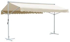 Tenda Parasole con Piedistallo 600x300 cm Crema