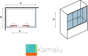 Box vasca 200-205cm KV05 - KAMALU