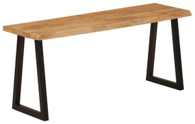 Panca con bordi vivi 105 cm in legno massello di acacia