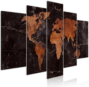 Quadro  Copper Map (5 Parts) Wide  Larghezza x Altezza Home decor 100x50