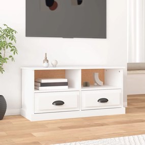 Mobile porta tv bianco 93x35,5x45 cm in legno multistrato