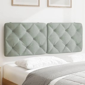 Cuscino Testiera Grigio Chiaro 120 Cm İn Velluto /