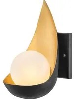 Applique Contemporanea Ren Acciaio Nero Opaco Oro 1 Luce G9 3 Ledw 3000K 300Lm