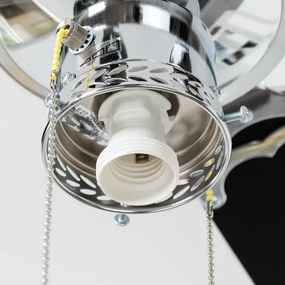 ZEVENTI - Ventilatore da soffitto NAVAGIO 1xE27/60W/230V nero/bianco