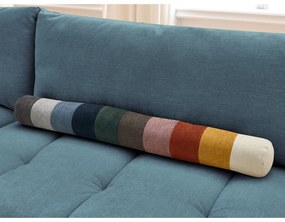 Divano angolare blu allungabile e con contenitore (penisola a sinistra/a L) con rivestimento in ciniglia Fuji – Bobochic Paris