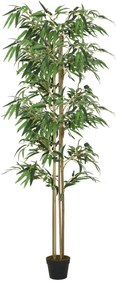 Albero Bambù Artificiale 1216 Foglie 180 Cm Verde /