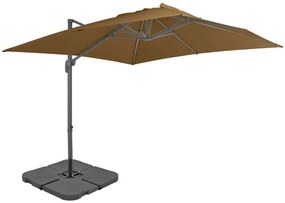 Ombrellone Da Giardino Con Base Portatile Tortora /