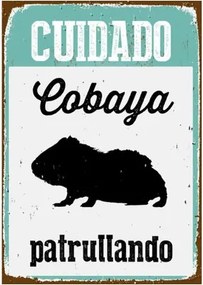 Distintivo Magnet  Steel Cuidado Cobaya Patrullando 14,8 x 21 cm