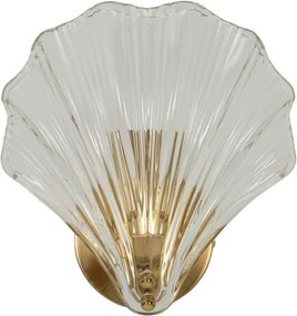 Lampada da parete dorata in vetro Da Muro Shell – Mauro Ferretti