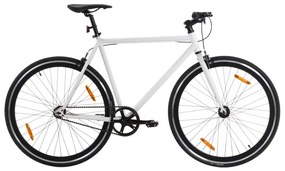 Bicicletta A Scatto Fisso Bianca E Nera 700c 59 Cm /