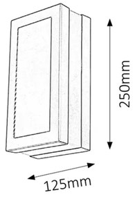 Rabalux 8683 - Applique da esterno STUTTGART 1xE27/14W/230V