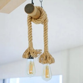 Brilagi - Lampadario a sospensione con catena KOS 2xE27/60W/230V faggio