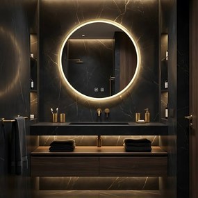 Specchio LED 90cm MMJ BRUSH GOLD