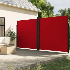 Tenda Da Sole Laterale Retrattile Rossa 220x1200 Cm /