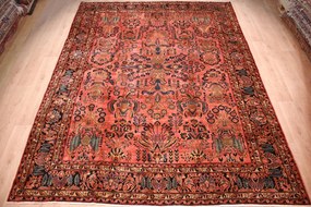 Sarouk Tappeto 280 x 370 (Iran) Annodato A Mano