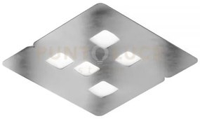 Giselle p/m - plafoniera colore acciaio e bianco 5 luci attacco gx5...