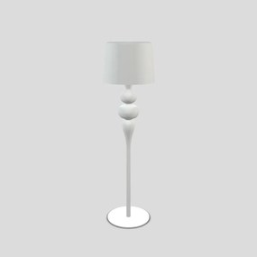 Piantana Contemporanea Eva In Plastica Bianco Alluminio 4 Luci