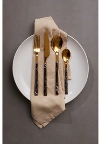 Posate in acciaio nero e oro 16 pezzi Avie - Premier Housewares