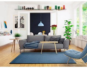 Tappeto blu , 80 x 150 cm Berna Liso - Universal