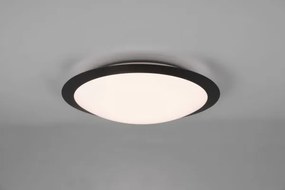 Plafoniera umberto led ip44 d.42cm bordo nero 680319132