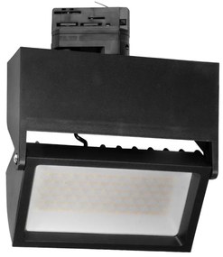 Faro LED 44W Rettangolare Trifase CRI92 CCT Nero con driver Philips Colore Bianco Variabile CCT