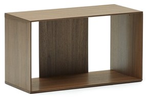 Kave Home - Modulo libreria medio Litto impiallacciato noce 67 x 38 cm