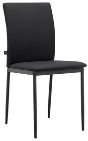 Set di sedie da pranzo in similpelle nere 2 pz Pavia - Støraa