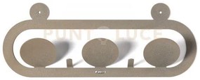 Appendiabiti di design frog beige in ferro 40x15,5h cm