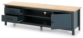 Tavolo TV in pino blu scuro 158x47 cm Miranda - Marckeric