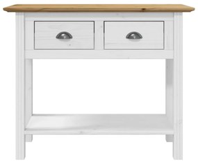 Tavolo consolle bodo 90x34,5x73 cm legno massello pino marrone