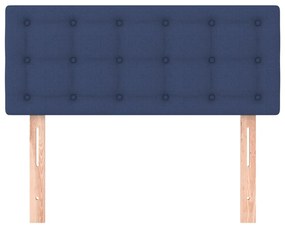 Testiera blu 100x5x78/88 cm in tessuto