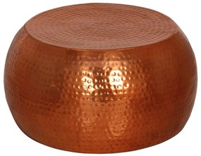 Tavolino Da Salotto İn Ottone Ø55x28 Cm İn Alluminio /